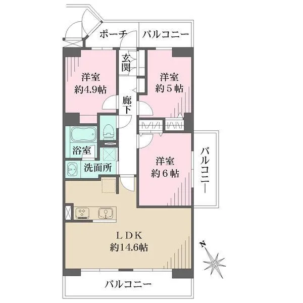 藤和相模原ハイタウン 間取図
