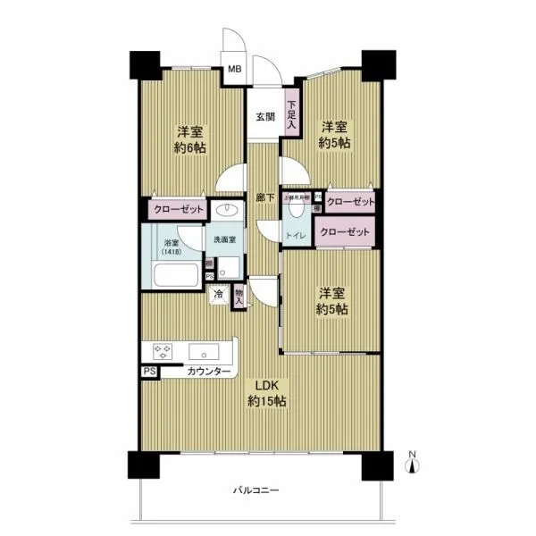 パデシオン西大路II番館 間取図
