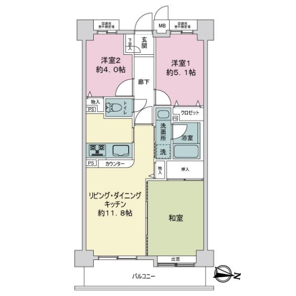 ライオンズガーデン新小岩 間取図