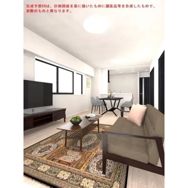 ガーデンスクエア横浜三ツ境 リビング完成予想CG画像