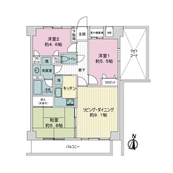 ナイスアーバン横濱根岸 間取図