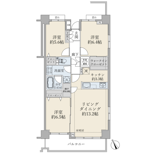 リノア北赤羽 間取図