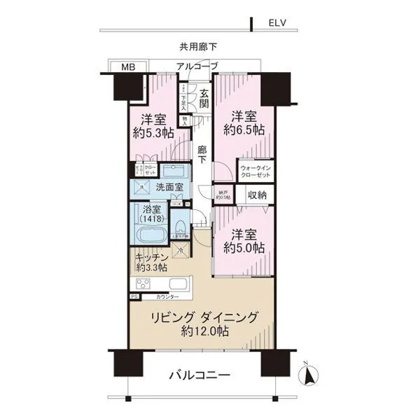 エアヒルズ藤沢 間取図