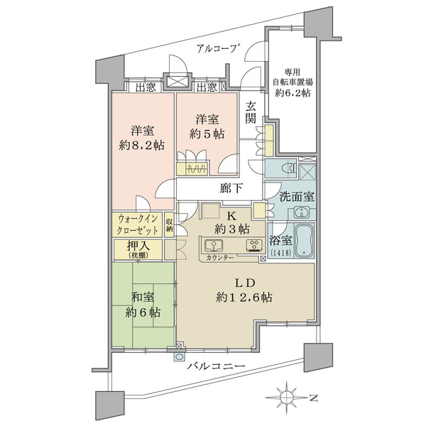 コンフォールスクエアさいたま新都心 間取図