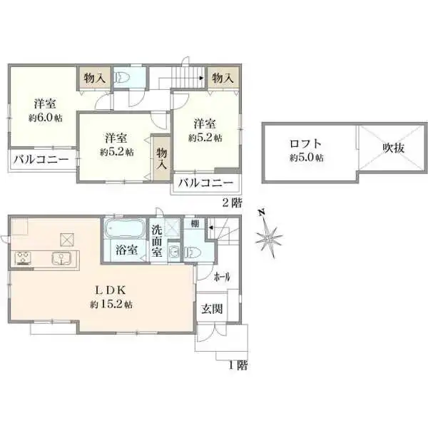 小平市鈴木町１丁目 間取図