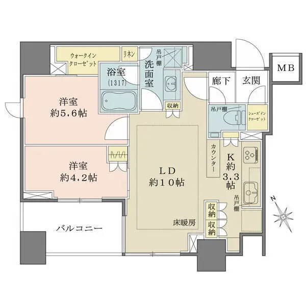 リビオレゾン新橋ｎｅｘ 間取図