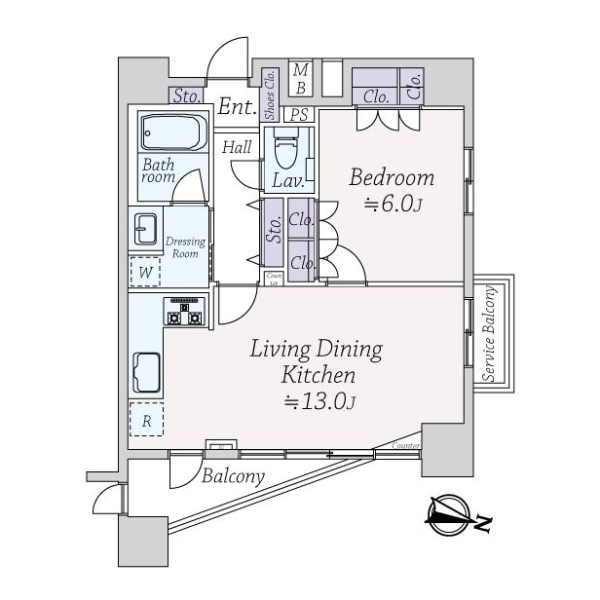 ファーストリアルタワー新宿 間取図