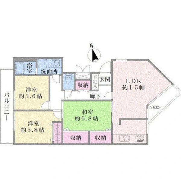 ハウス元住吉 間取図