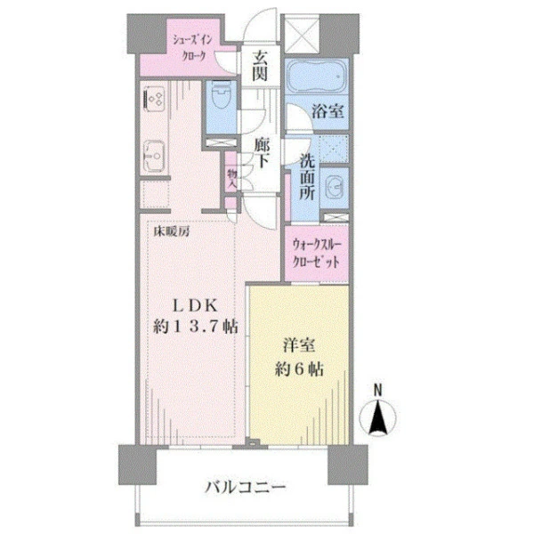 藤和シティホームズ池上駅前クレーデルコート 間取図