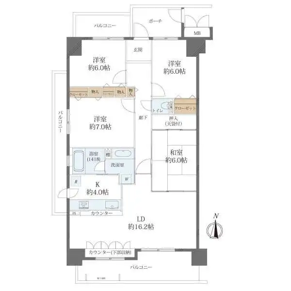 ツインコート高槻 間取図