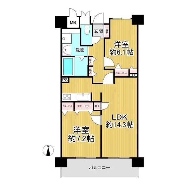 アトレ21南堀江 間取図