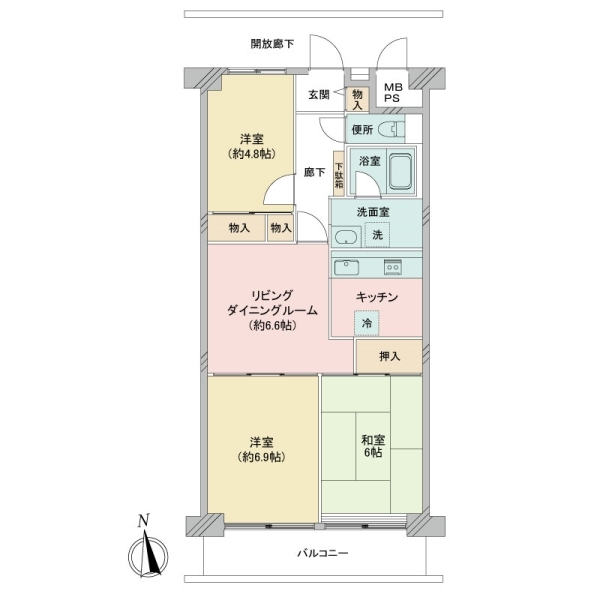 シャルム第二朝霞 間取図