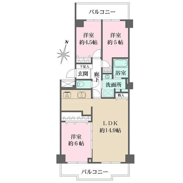 藤和ライブタウン上御影 間取図