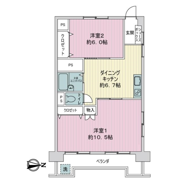 大山ローヤルコーポ 間取図
