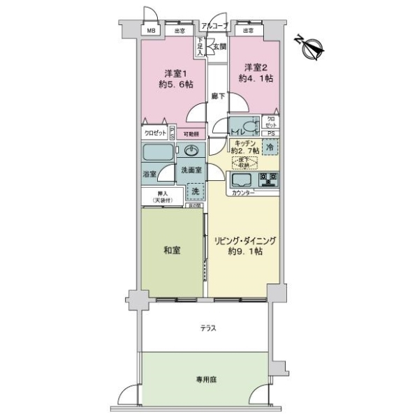 ローズガーデン南行徳壱番館 間取図