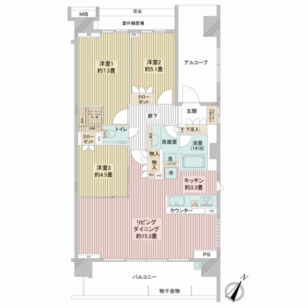 グランドメゾン仙川 間取図