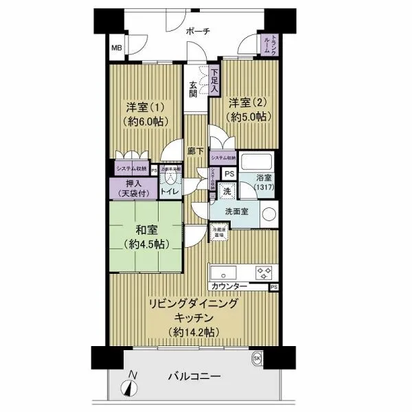 グランシスフォート中百舌鳥壱番館 間取図