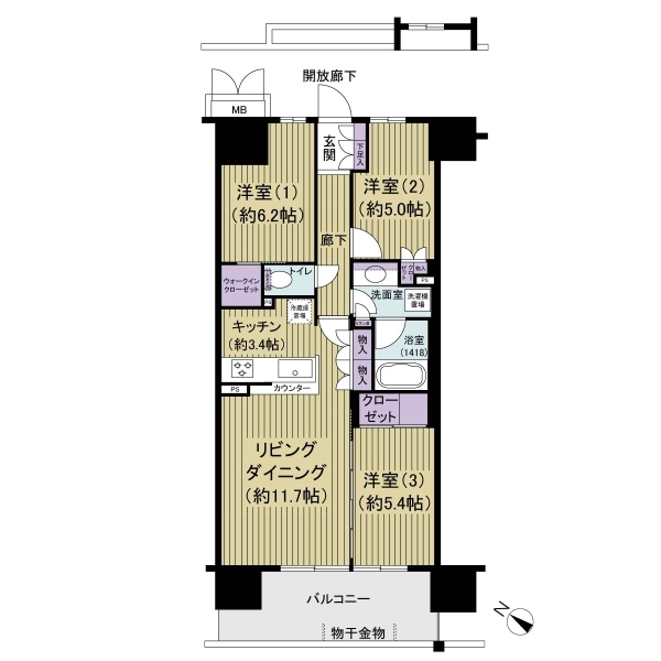 サングランデ　ザ・レジデンス千葉 間取図