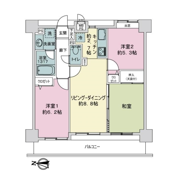 ライオンズステーションプラザ西大島 間取図