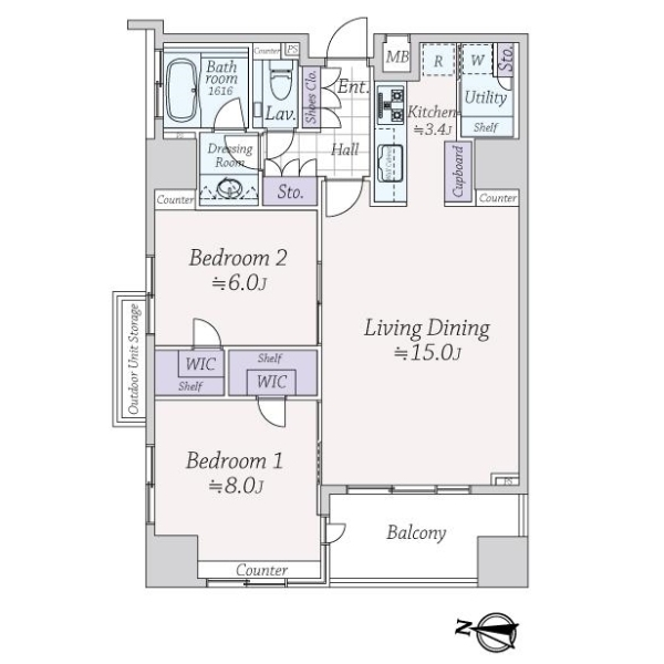 サンクタス小石川プレサイス 間取図