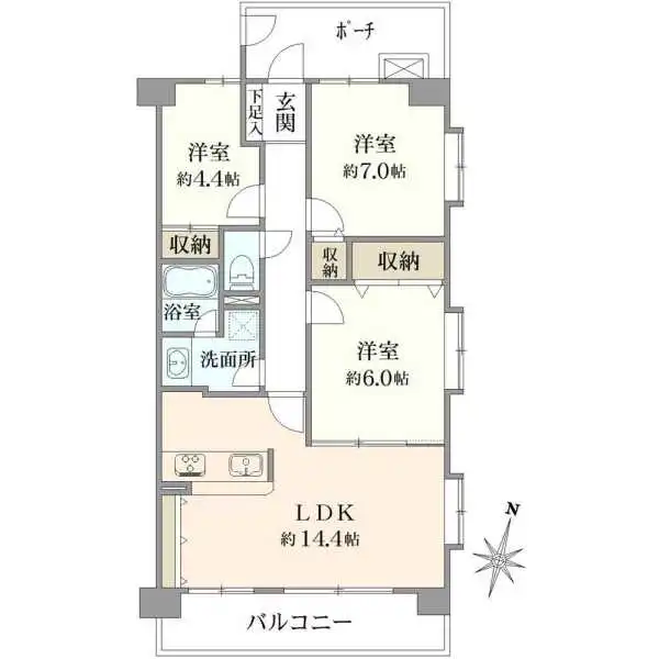 ハイホーム亀有 間取図