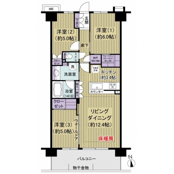 アーバンパレス南柏 間取図