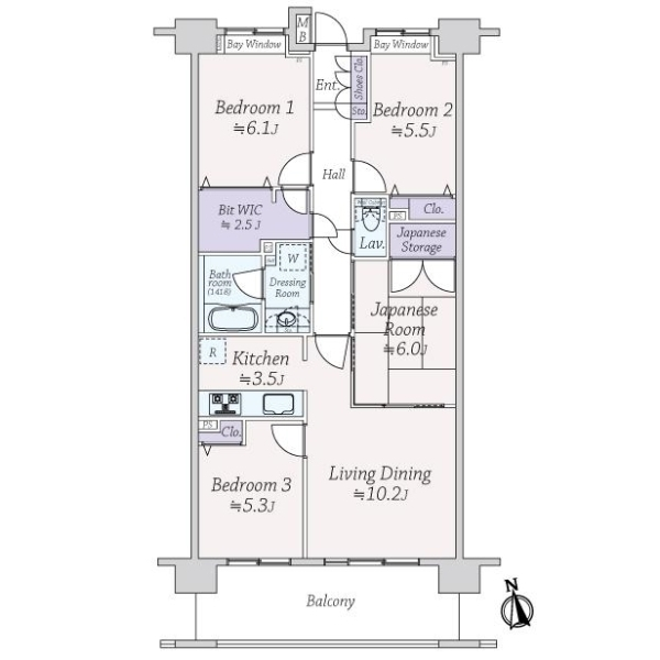 クレストフォルム東京アヴァンセ 間取図