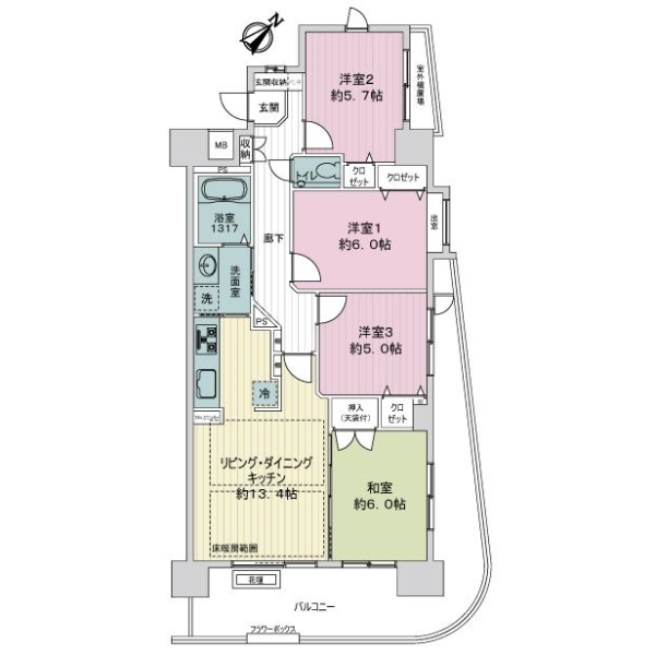 アメニティ南草津ＩＶ 間取図