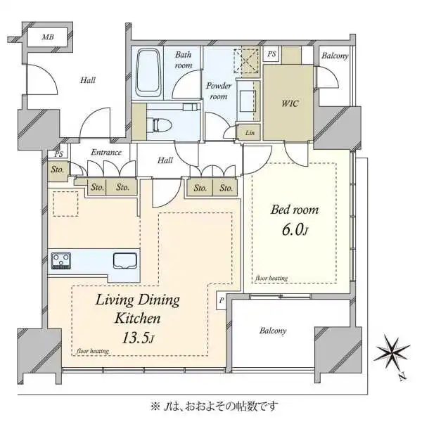 プラウド新虎通り 間取図