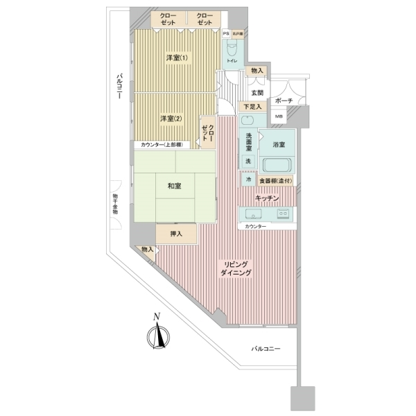 ダイアパレス平塚ステーションスクエア 間取図