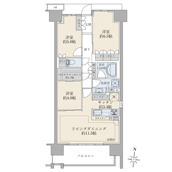 ブリリア草加グランスイート 間取図