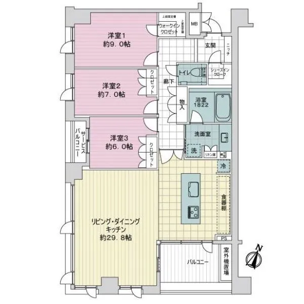 ローレルコート覚王山御棚町 間取図