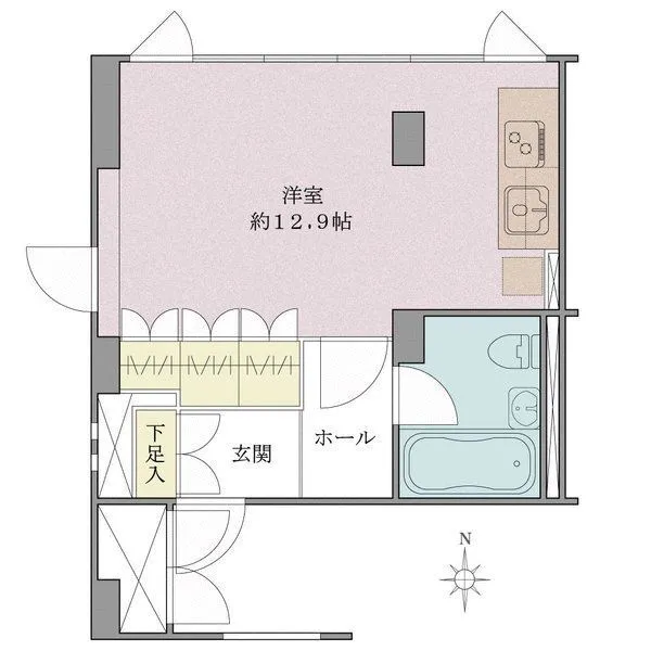 ＣＵＥ　ＮＩＳＨＩＡＺＡＢＵ 間取図