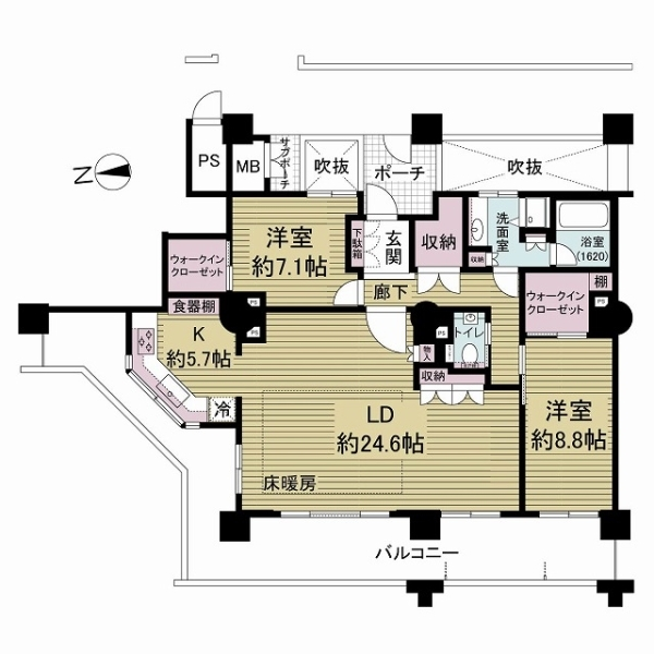コムズシティ野江Ｄ棟 間取図