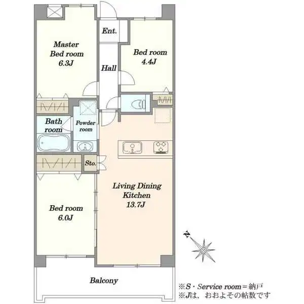 カーサ浅草桜橋 間取図