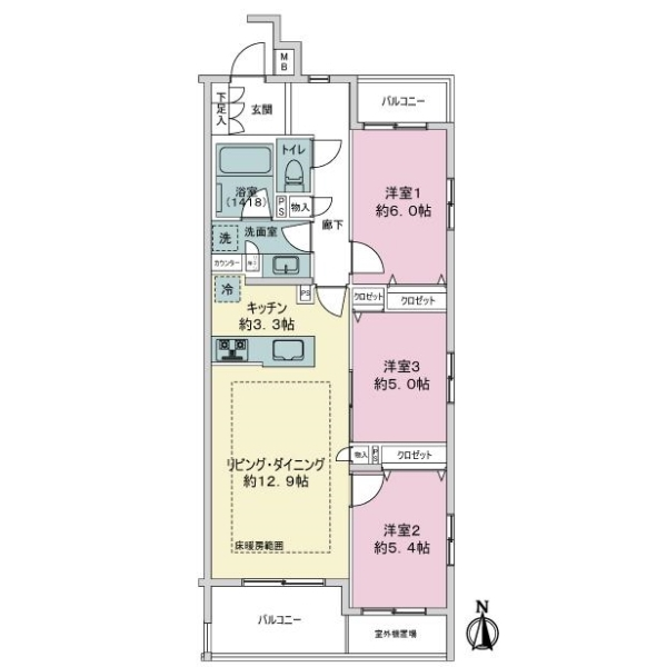 アンシア西新井パークレジデンス 間取図