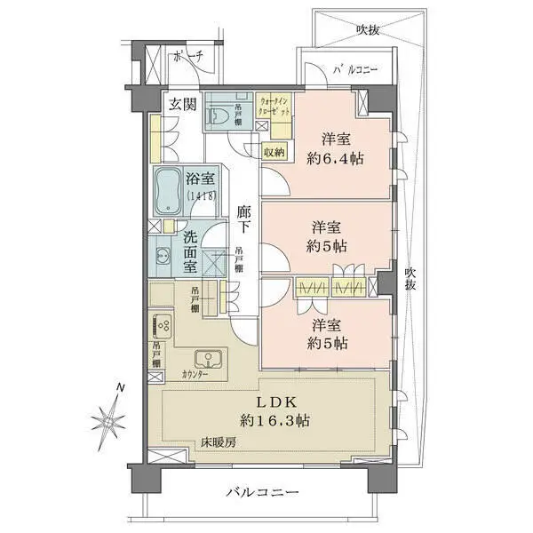 ザ・パークハウス洗足池桜山 間取図