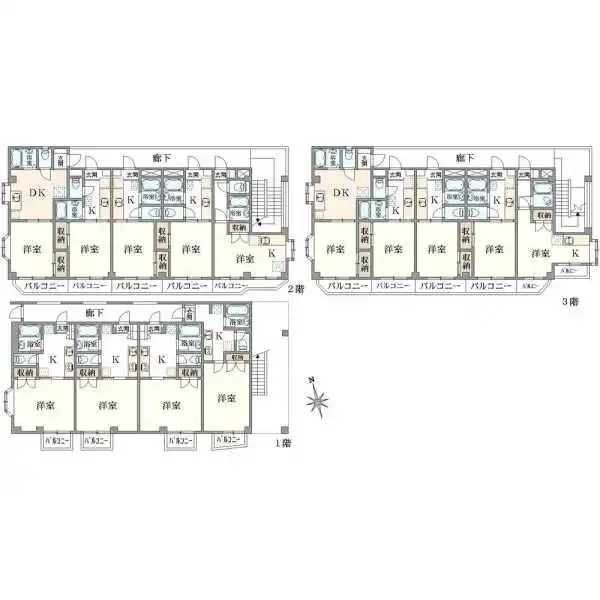 川崎市高津区千年新町　一棟アパート 間取図