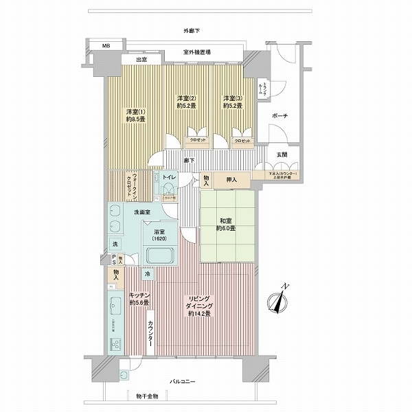 ニュートンプレイスサウスコート 間取図