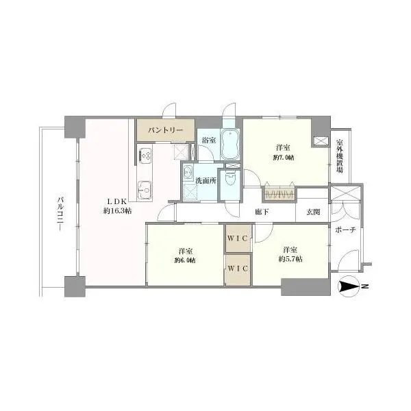 グランドメゾン中津 間取図