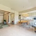 グレーシアパーク湘南平塚オーシャンコート 和室の引き戸を開放すると、さらに広く利用可能。