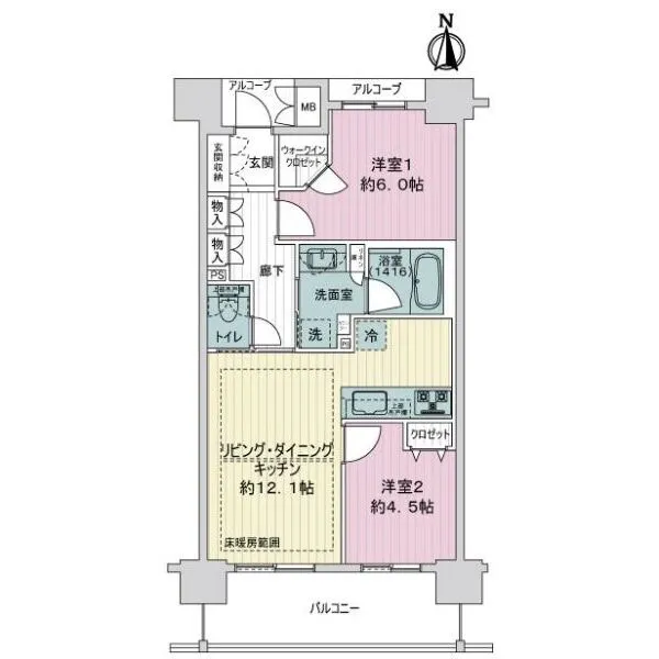 プレサンスロジェ京都烏丸五条 間取図