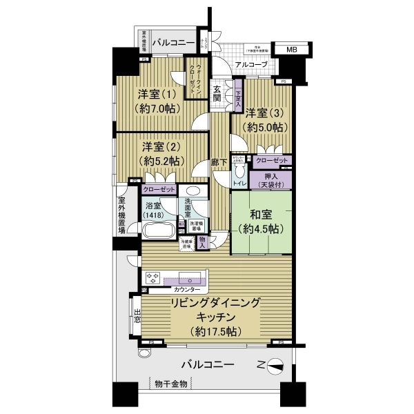 東京テラスＢ棟 間取図