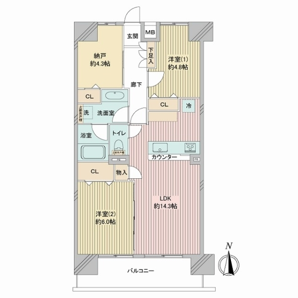 ライオンズマンション南千住 間取図