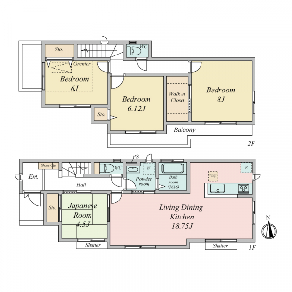 松戸市秋山 間取図