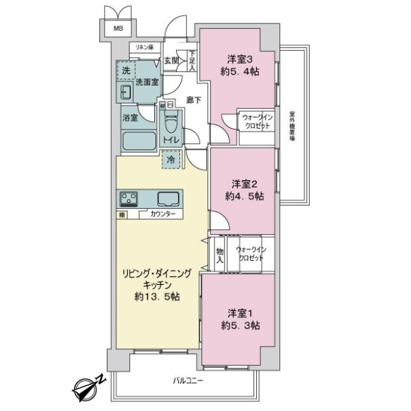 キャニオングランデ練馬北町弐番館 間取図