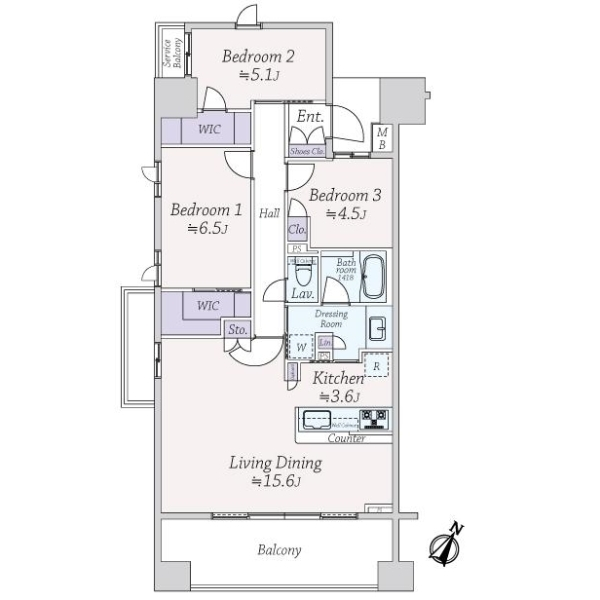 クレヴィア相模大野 間取図