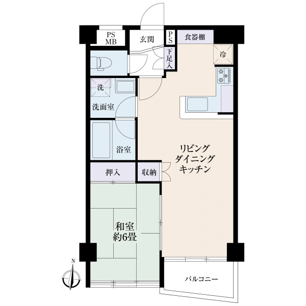 ドミール五番町1号棟 間取図