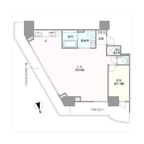 ジークレフ新神戸タワー 間取図