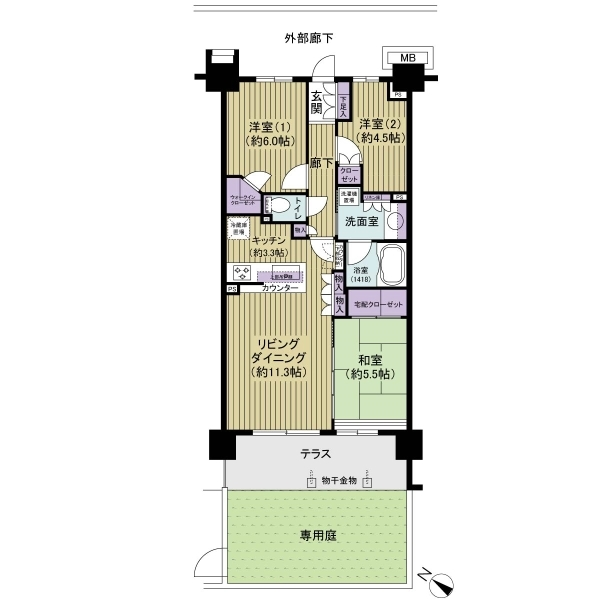 ブランズ市が尾ガーデン 間取図